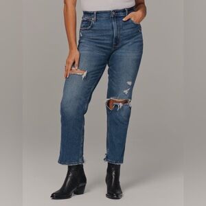 Abercombie Ultra High Rise Ankle Straight Jean